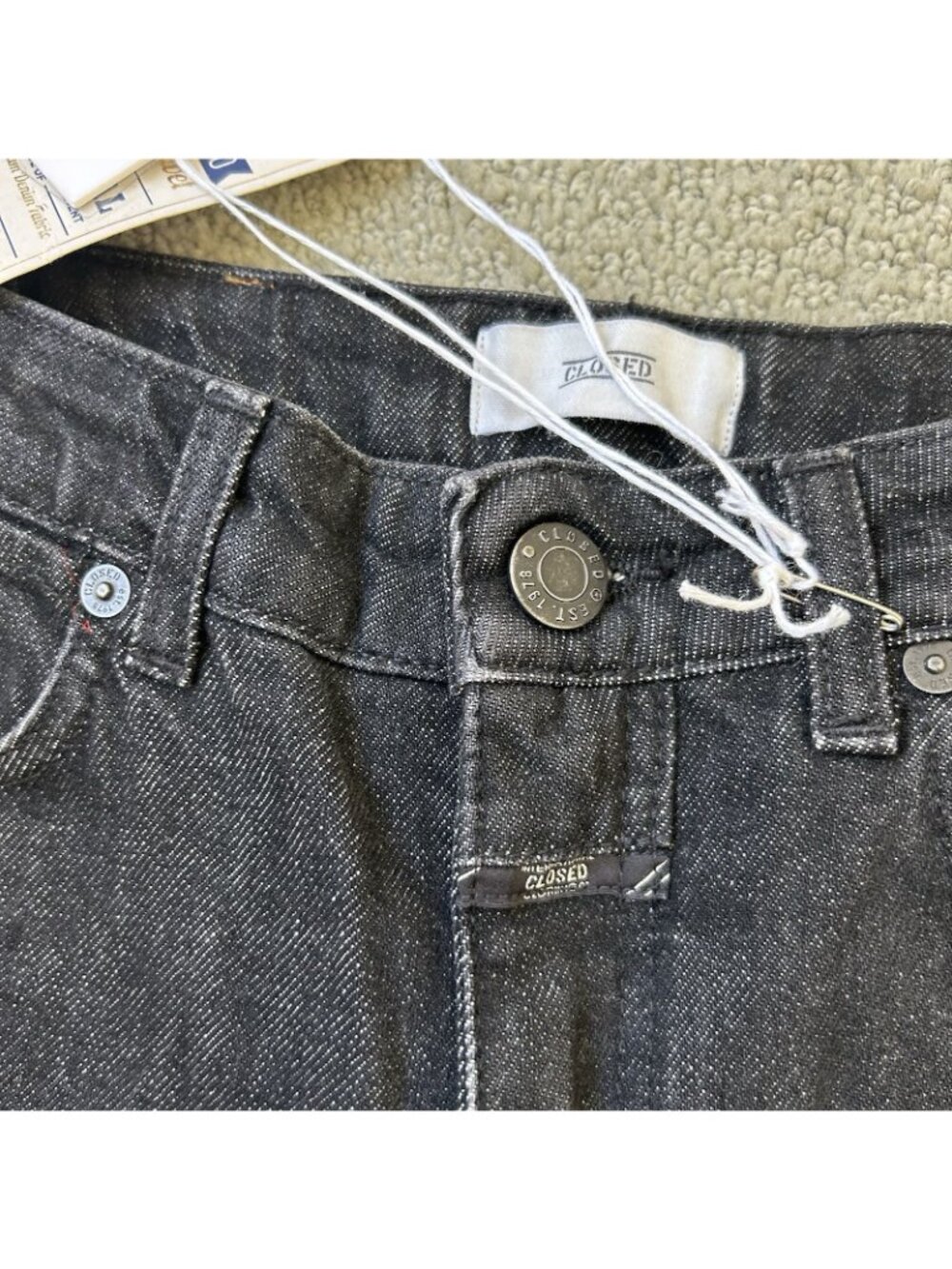 NWT CLOSED Womens Dark Wash High Waist Slim Fit Straight Leg Jeans Milly Size 24 - Picture 9 of 16